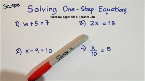 Solving One - Step Equations - Linear Equations - YouTube