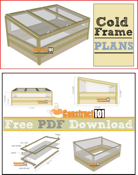 Cold Frame Plans - PDF Download - Construct101