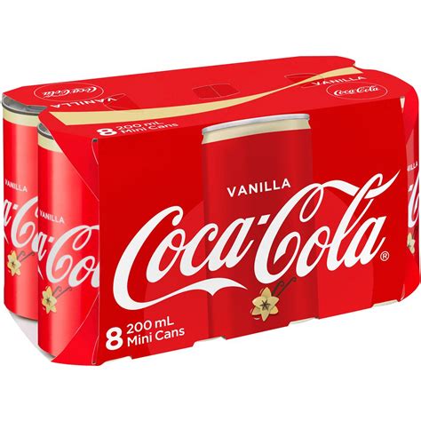 Vanilla Coke No Sugar Soft Drink Cans Pack (330ml ...