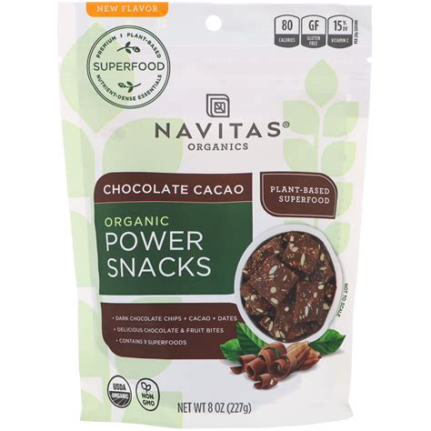 Navitas Organics, Power Snacks, Chocolate Cacao, 8 oz (227 g) - iHerb