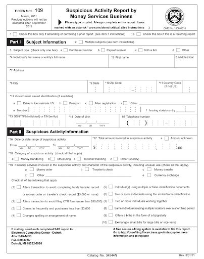 When Should the Suspicious Activity be Reported - SAR? - Vskills Blog