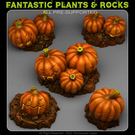 3D Printable HALLOWEEN PUMPKINS by Fantastic Plants And Rocks