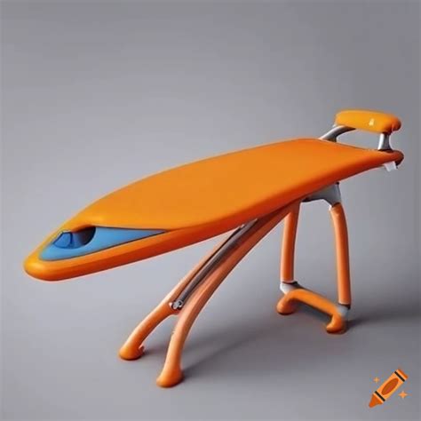 Orange ironing board on Craiyon