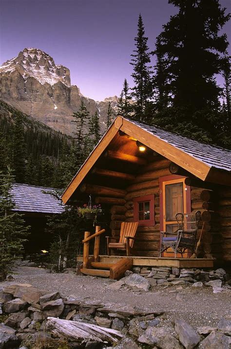 Cabin In Yoho National Park, Lake by Ron Watts | Cabins in the woods, Rustic house, Rustic cabin