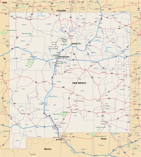 Detailed Map Of Northern New Mexico