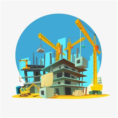 construction site,building,cartoon,city building,engineering,civil ...