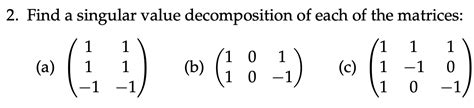 Solved 4. Find the pseudoinverse of each of the matrix in | Chegg.com