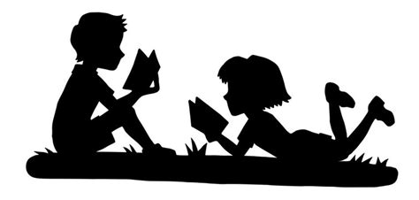 Child Reading Silhouette