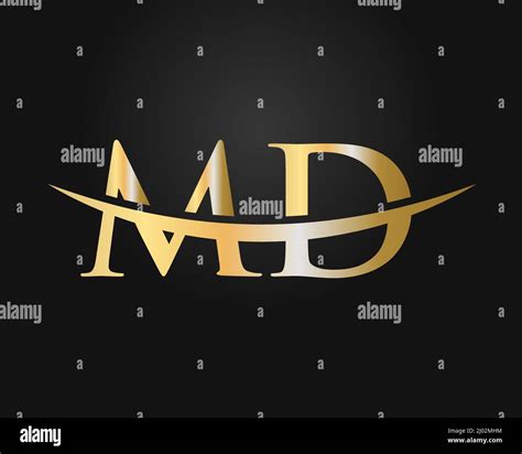 Initial Monogram Letter MD Logo Design Vector. MD Logo Design Template ...