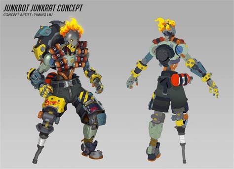 Junkbot Junkrat Skin Concept Art - Overwatch 2 Art Gallery | Junkrat skins, Concept art ...