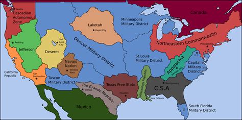 The Second American Civil War (2020) - A Map for my 2ACW World Building Project : r/imaginarymaps