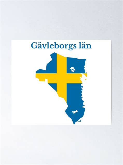 "Gavleborg County Map, Swedish County, Sweden." Poster by marosharaf | Redbubble