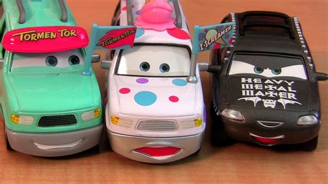 5 Cars Toon Diecast iScreamer "Rodney the Rocker" "Heavy Metal Mater" Tormentor Disney Pixar ...