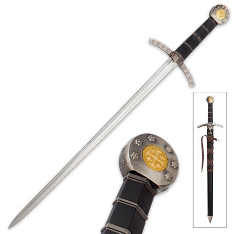 K EXCLUSIVE Jerusalem Rose Medieval Crusader Short Sword with Sheath * You can obtain more ...