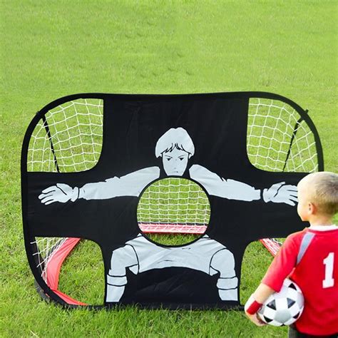 OTVIAP Portable 2 in 1 Kids Children Football Soccer Net for Indoor & Outdoor Sports and ...