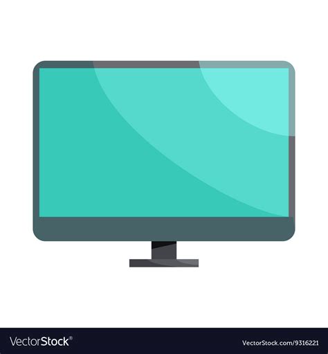 Blank computer monitor icon cartoon style Vector Image