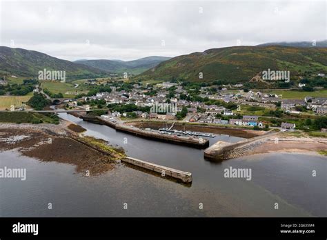 Aerial view of Helmsdale village, Sutherland, Scotland Stock Photo - Alamy