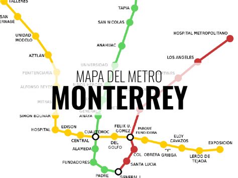 Monterrey Mexico Metro Map