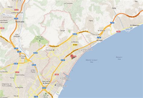 Badalona Map - Spain