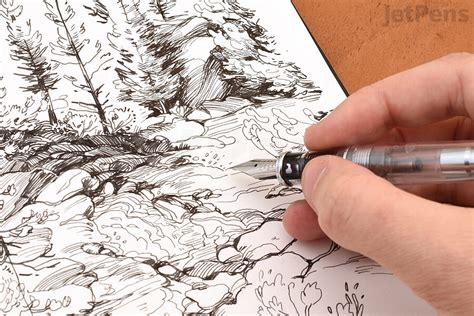 Fountain Pen Drawing Easy ~ 37+ Simple Landscape Drawing Step By Step ...