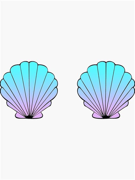 "Mermaid Shells Blue-Pink Ombre" Sticker for Sale by amzyydoodles | Mermaid wallpapers, Mermaid ...