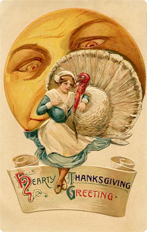 7 White Turkey Images - Vintage Thanksgiving! - The Graphics Fairy