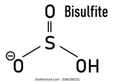 Skeletal Formula Bisulfite Anion Chemical Structure Stock Vector (Royalty Free) 2066358152 ...