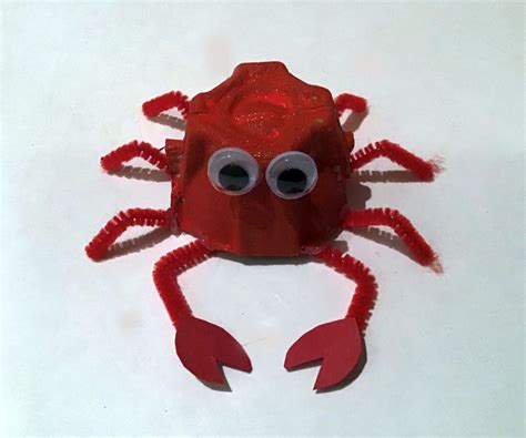 Egg Carton Crab Craft