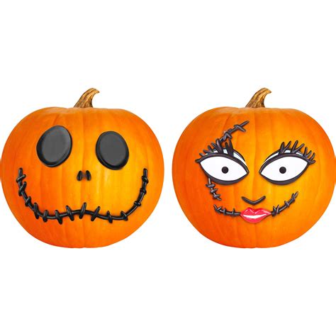 Nightmare Before Christmas Pumpkin Decorating Carving Kit Jack Skellington Sally Includes Molded ...