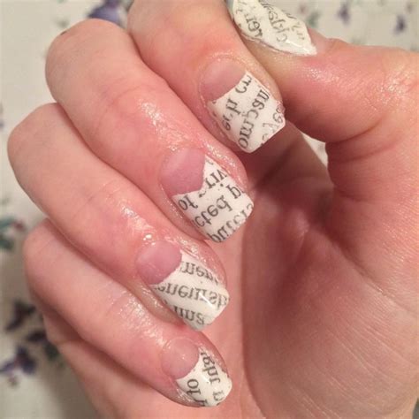 20+ Creative Newspaper Nail Art Design Ideas