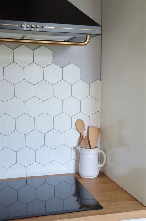 hexagon tiles | Hexagon tile backsplash kitchen, Hexagon tile kitchen ...