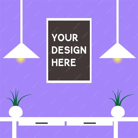 Premium Vector | Minimalist desk scenery illustration with hanging ...