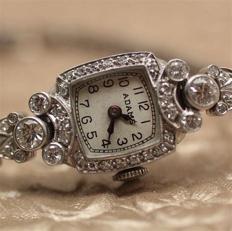 Circa 1920 Platinum & Diamond Ladies Watch – Pippin Vintage Jewelry