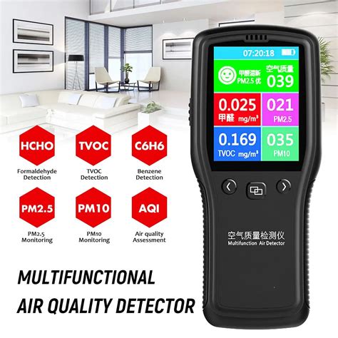 Multifunctional Air Quality Monitor PM2.5/ 10 HCHO Laser Digital Home Air Quality Detector ...