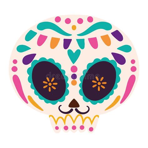 Isolated Dia De Los Muertos Skull Sketch Vector Stock Vector ...