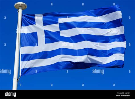 National Flag of Greece, Athens, Greece Stock Photo - Alamy