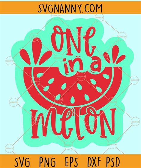 One in a Melon Svg, Watermelon Svg, Summer Svg, One in melon png ...