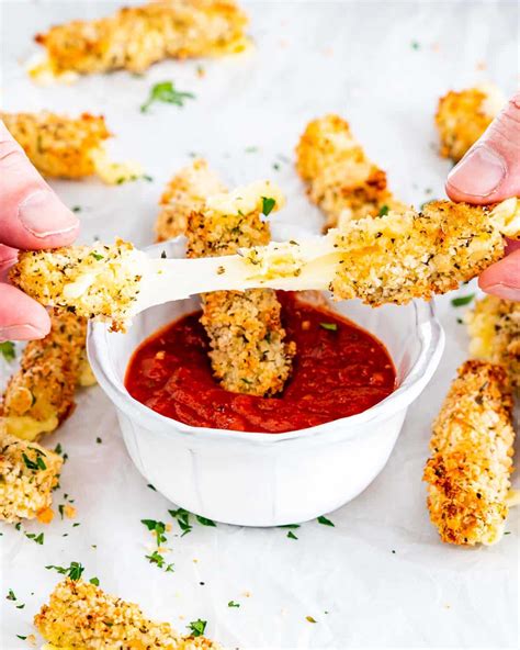 Air Fryer Mozzarella Sticks - Jo Cooks