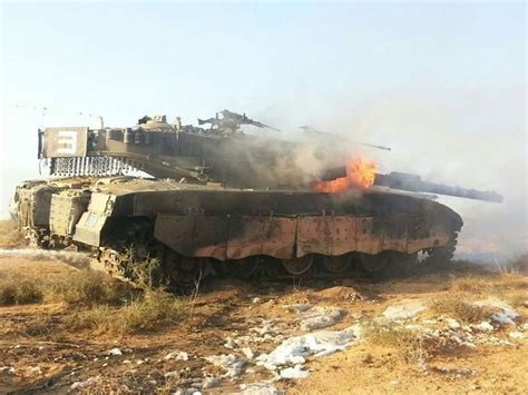 Historia y tecnología militar: Incendio en un tanque Merkava