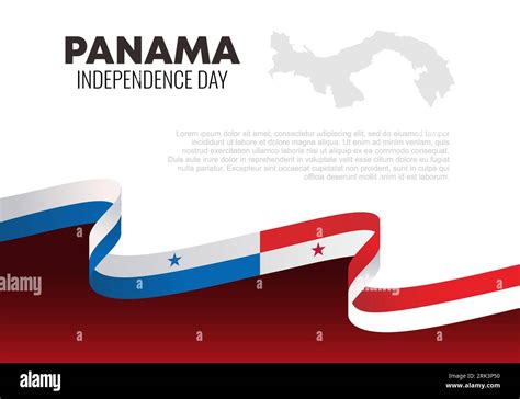 Panama independence day background with flag for national celebration ...