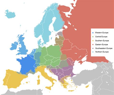 Regions Of Europe Map