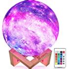 Mind-glowing 3D Moon Lamp - Kids Moon Night Light Ball with Stand, 16 Colors, Touch/Remote ...