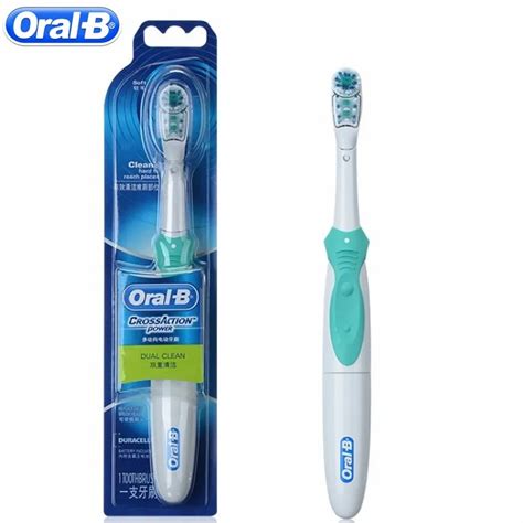 Oral B Dual Clean Electric Toothbrush Teeth Whitening Tooth Brush Non Rechargeable Battery ...