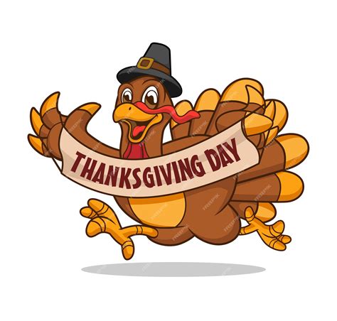 Premium Vector | Thanksgiving day mascot logo design