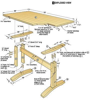 trestle table plans | Trestle Table | Trestle table, Woodworking table plans, Farmhouse table plans