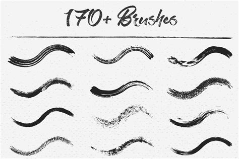 170 Adobe Illustrator Brushes Big Bundle