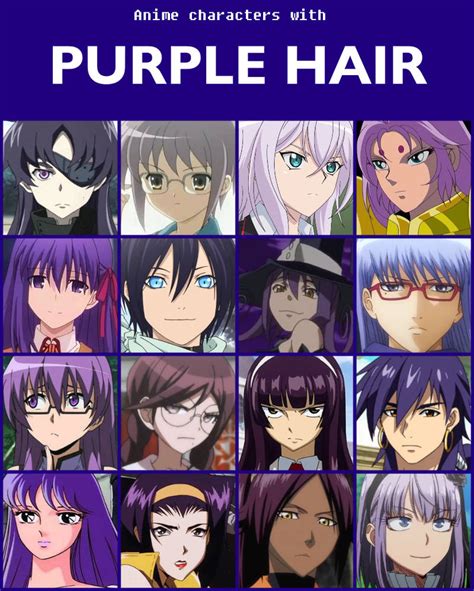 Anime characters with purple hair [V2] by jonatan7 on DeviantArt