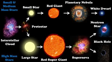 Small & Medium Mass Stars Diagram Diagram | Quizlet