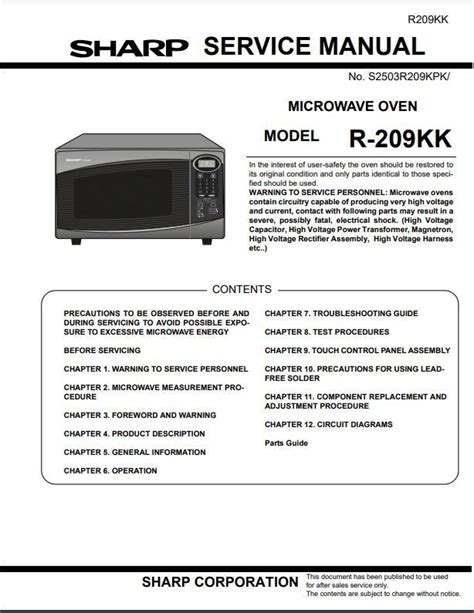 Sharp Microwave Repair Manual