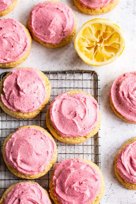 Lemon Sugar Cookies with Raspberry Frosting {Paleo}